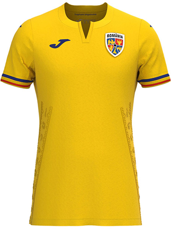 Romania maillot domicile uniforme de football premier kit de football pour hommes en tête maillot de sport 2023-2024